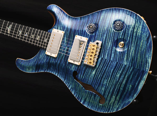 Used Paul Reed Smith Wood Library Custom 24 Semi-Hollow River Blue-Brian's Guitars