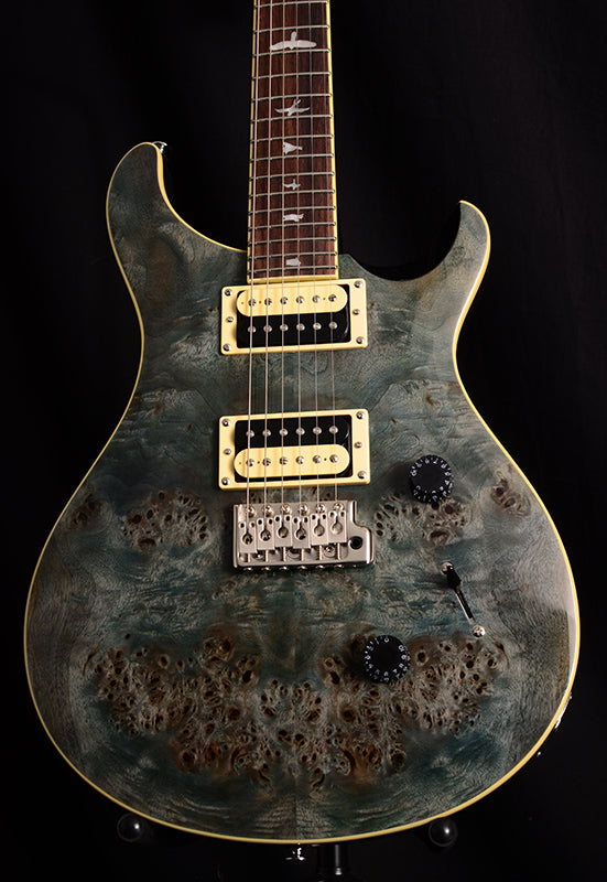 Paul Reed Smith SE Custom 24 Poplar Burl Whale Blue-Electric Guitars-Brian's Guitars