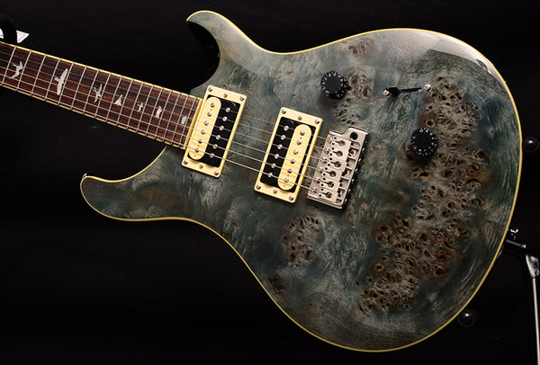 Paul Reed Smith SE Custom 24 Poplar Burl Whale Blue-Electric Guitars-Brian's Guitars