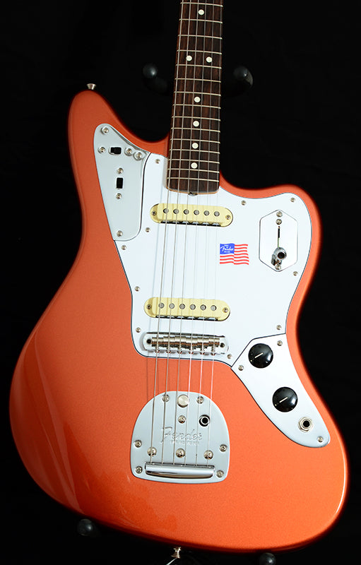 Used Fender Johnny Marr Jaguar Metallic Kandy Orange-Brian's Guitars