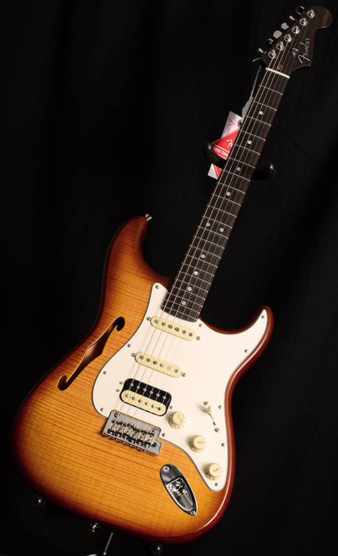 Fender Rarities Flame Top Stratocaster HSS Thinline Violin Burst-Brian's Guitars