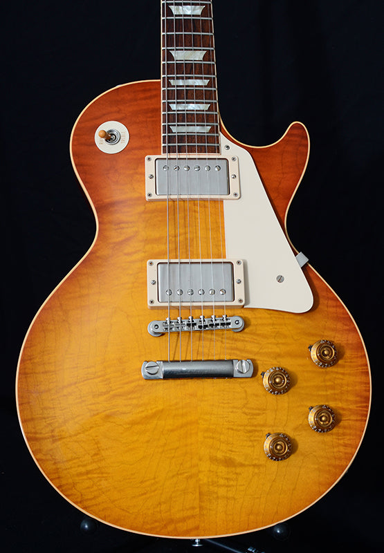 Used Gibson Custom Shop Les Paul 1959 Reissue R9 B9 Burst Brothers Limited Honey Tea Burst-Brian's Guitars