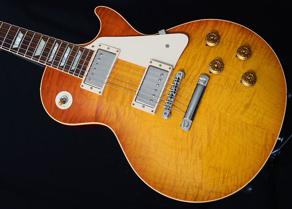 Used Gibson Custom Shop Les Paul 1959 Reissue R9 B9 Burst Brothers Limited Honey Tea Burst-Brian's Guitars