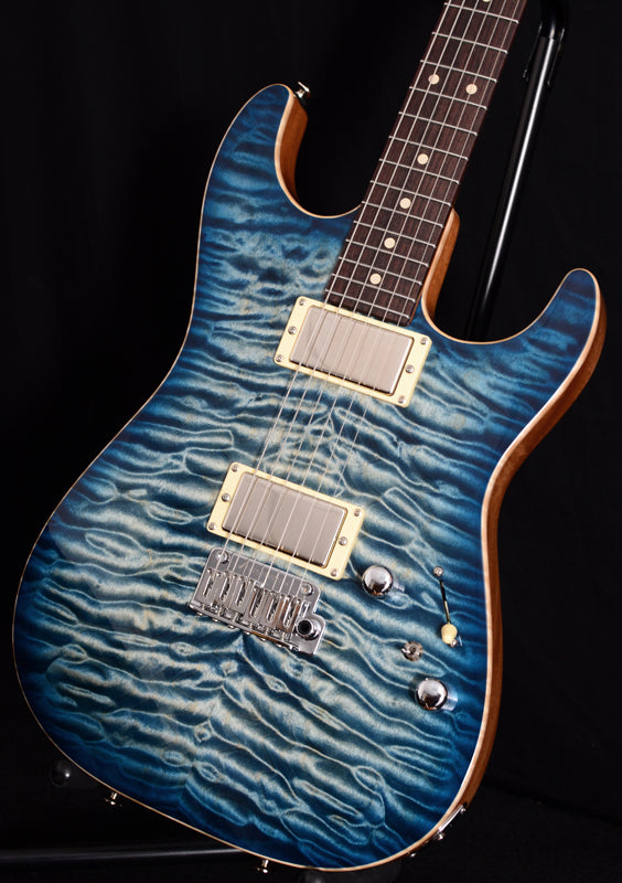 Tom Anderson Cobra S Natural Arctic Blue Burst-Brian's Guitars