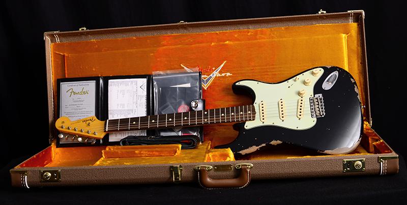 Used Fender Custom Shop 1960 Heavy Relic Stratocaster Black-Brian's Guitars