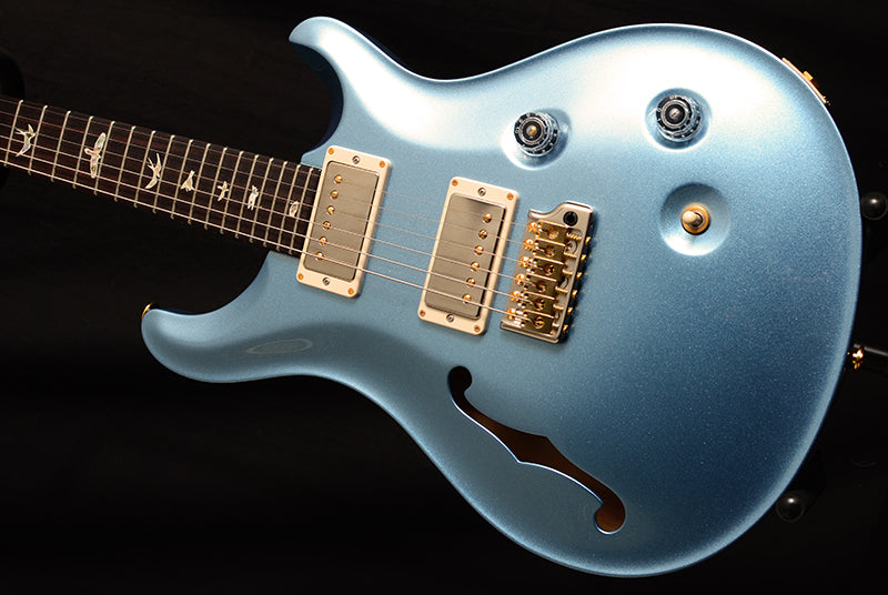 Used Paul Reed Smith Wood Library Custom 24 Frost Blue Metallic-Brian's Guitars