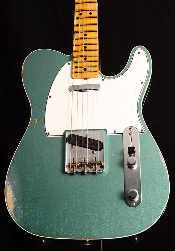 Fender Custom Shop 1965 Telecaster Custom Relic Faded Aged Sherwood Green Metallic-Brian's Guitars