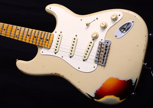 Fender Custom Shop 1959 Stratocaster Journeyman Relic NAMM 2019 Limited Desert Tan Over Chocolate 3 Tone Sunburst-Brian's Guitars