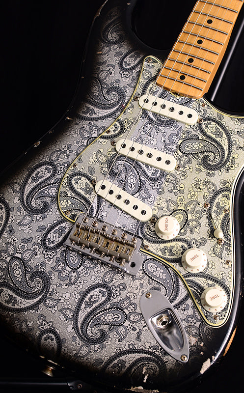 Fender Custom Shop 1968 Relic Stratocaster Black Paisley Limited-Electric Guitars-Brian's Guitars