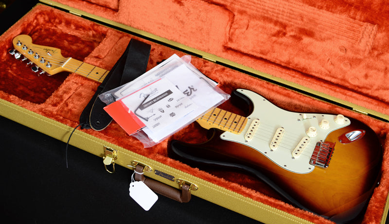 Used Fender American Deluxe V Neck Stratocaster Sunburst-Brian's Guitars