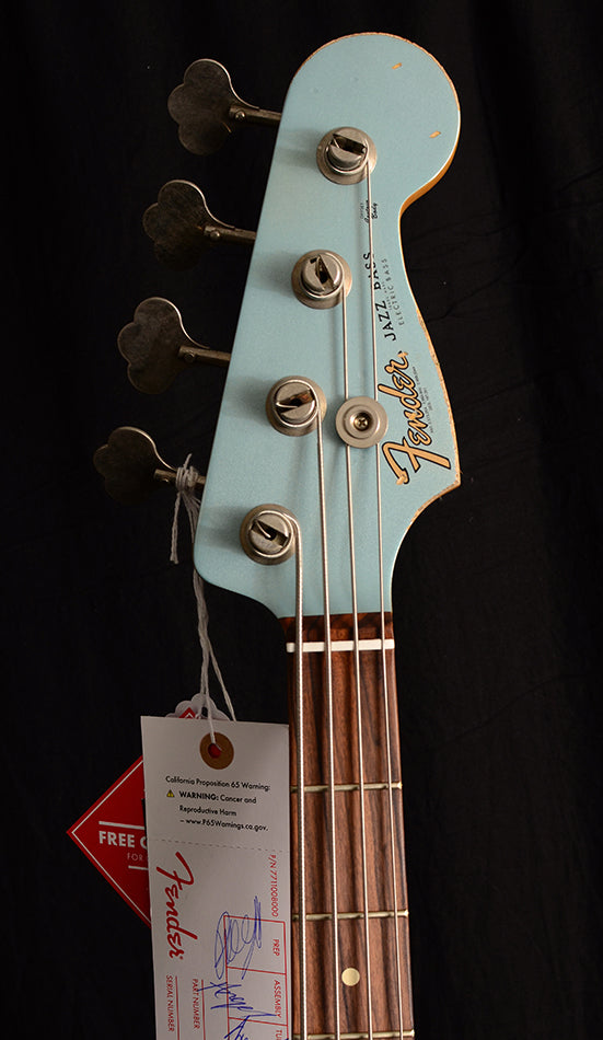 Fender 60th Anniversary Roadworn 60s Jazz Bass Firemist Silver