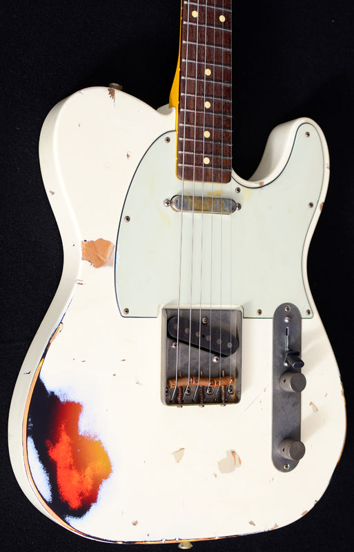 Nash T-63 Olympic White Over 3 Tone Sunburst-Brian's Guitars