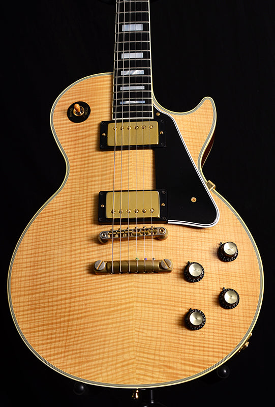 Used Gibson Custom 1968 Reissue Les Paul Custom Flame Top Natural-Brian's Guitars