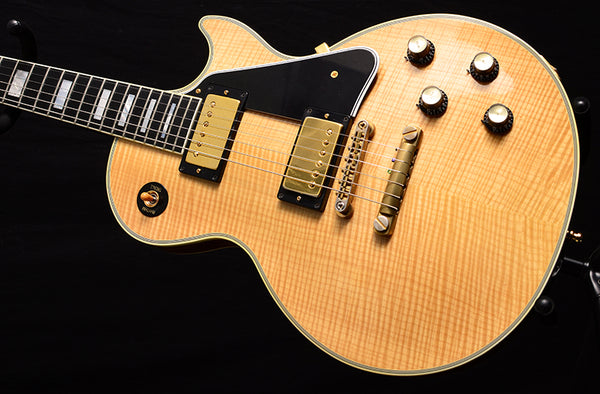 Used Gibson Custom 1968 Reissue Les Paul Custom Flame Top Natural-Brian's Guitars