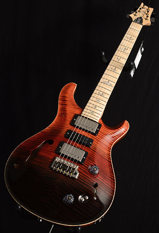 Paul Reed Smith Wood Library Special Semi-Hollow Brian's Limited Fire Red Black Fade-Brian's Guitars