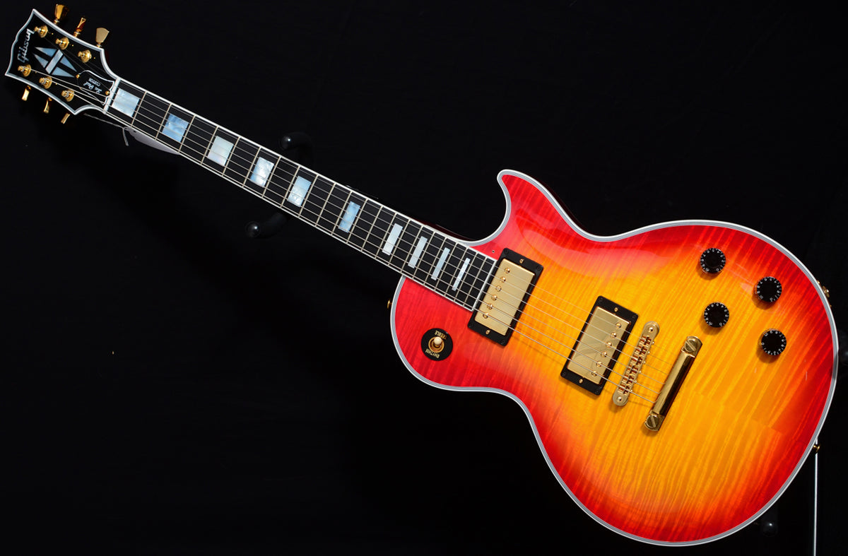 Used Gibson Custom Shop Les Paul Custom Flame Top Heritage Cherry Sunb