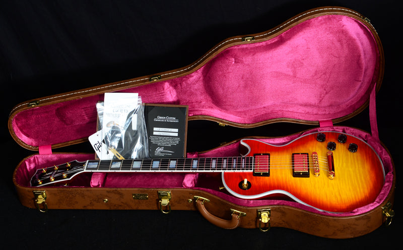 Used Gibson Custom Shop Les Paul Custom Flame Top Heritage Cherry Sunburst-Brian's Guitars