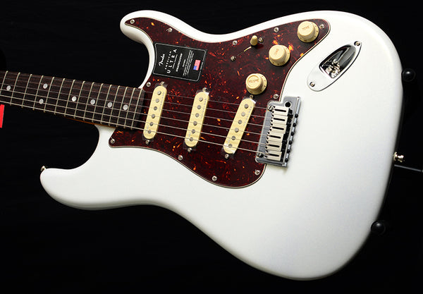 Fender American Ultra Stratocaster Arctic Pearl-Electric Guitars-Brian's Guitars