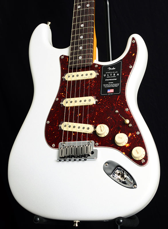 Fender American Ultra Stratocaster Arctic Pearl-Electric Guitars-Brian's Guitars