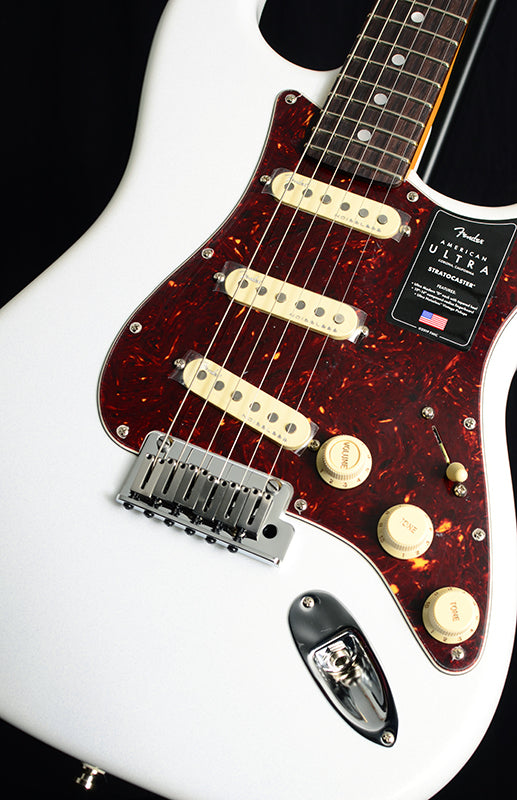 Fender American Ultra Stratocaster Arctic Pearl-Electric Guitars-Brian's Guitars