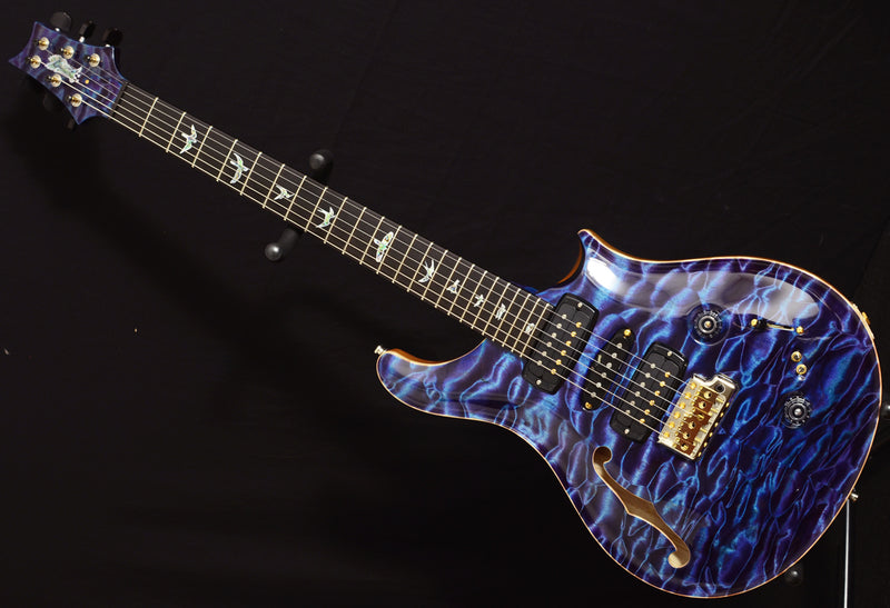 Used Paul Reed Smith Private Stock Dweezil 24 Semi- Hollow Aqua Violet-Brian's Guitars
