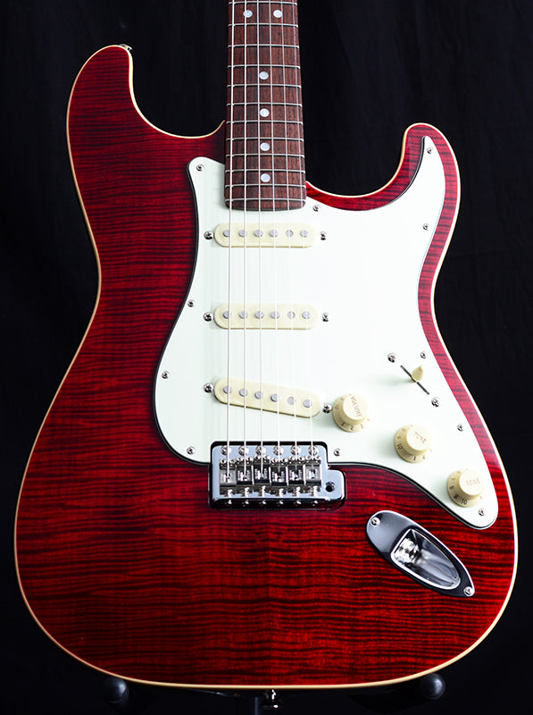 Fender Aerodyne Classic Strat Crimson Red Transparent-Brian's Guitars