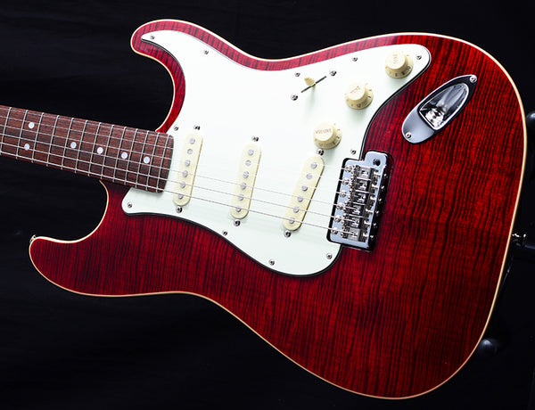 Fender Aerodyne Classic Strat Crimson Red Transparent-Brian's Guitars