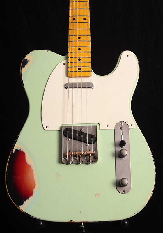 Nash T-57 Surf Green Over 3 Tone Sunburst-Electric Guitars-Brian's Guitars