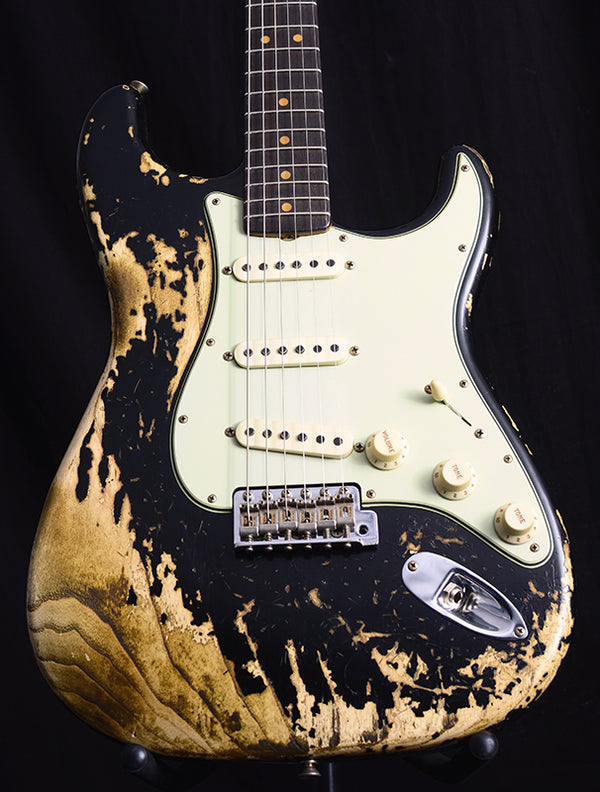 Fender Custom Shop Limited Edition 1963 Super Heavy Relic Stratocaster Black-Brian's Guitars