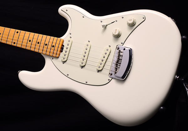 Used Ernie Ball Music Man Cutlass Trem Ivory White-Brian's Guitars