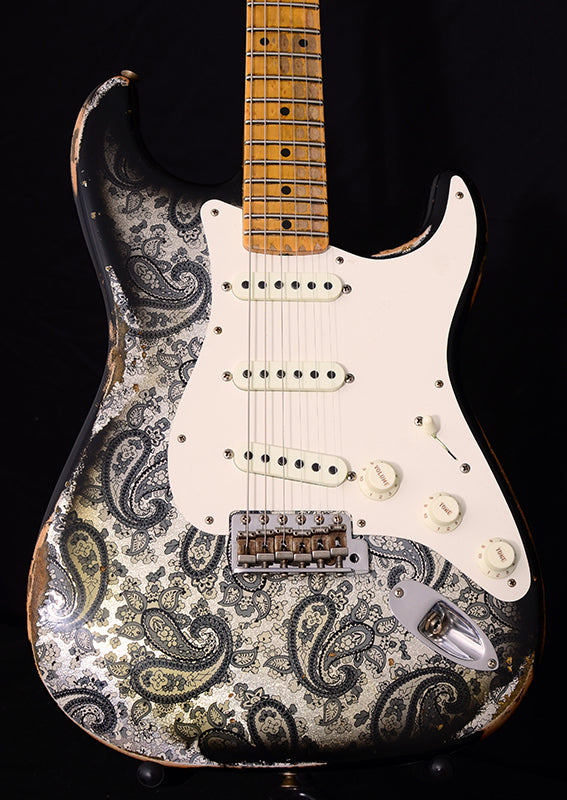 Fender Custom Shop Mischief Maker Heavy Relic Black Paisley NAMM Limited-Brian's Guitars