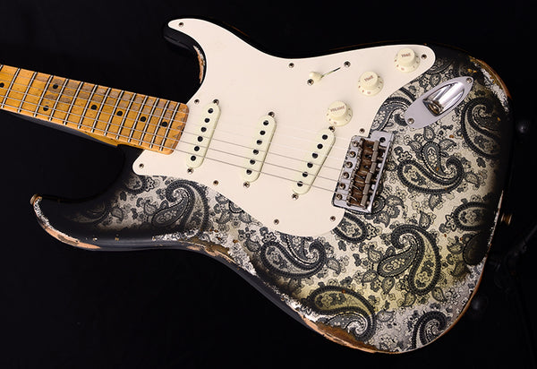 Fender Custom Shop Mischief Maker Heavy Relic Black Paisley NAMM Limited-Brian's Guitars