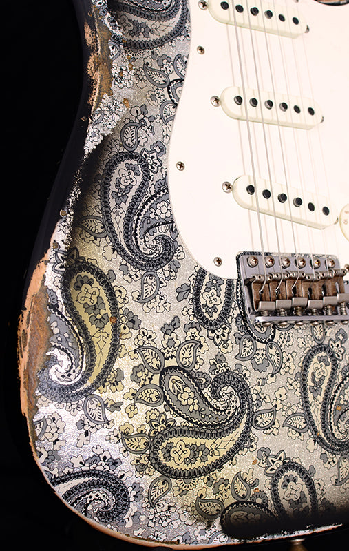 Fender Custom Shop Mischief Maker Heavy Relic Black Paisley NAMM Limited-Brian's Guitars