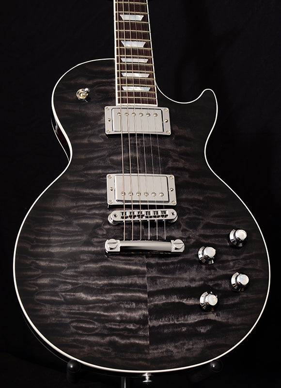 Used Gibson Les Paul Premium Quilt Limited Translucent Ebony Burst-Brian's Guitars