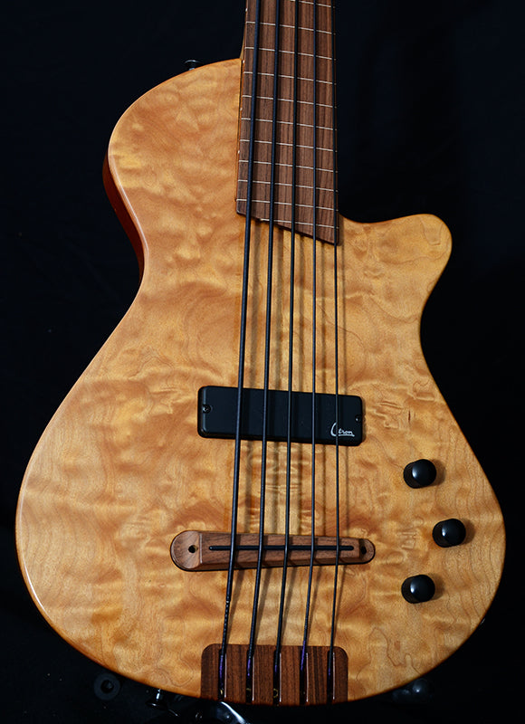 Used Veillete Fretless Arched-top 5 String Bass-Brian's Guitars