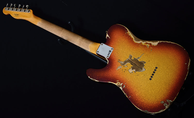 Fender Custom Shop 1963 C/R Telecaster Heavy Relic Super Faded Aged 3 Tone Sunburst Sparkle-Brian's Guitars