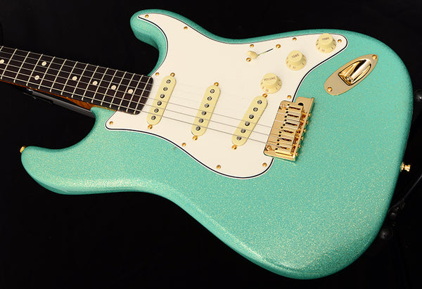 Fender Custom Shop Super Custom Deluxe Strat 2018 NAMM Limited Edition Sea Foam Green Sparkle-Electric Guitars-Brian's Guitars