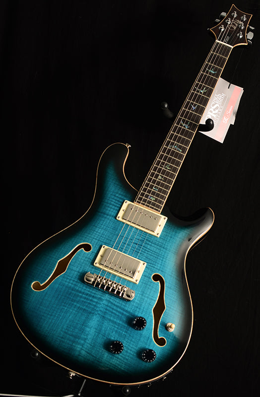 Used Paul Reed Smith SE Hollowbody II Piezo Peacock Blue-Electric Guitars-Brian's Guitars