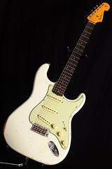 Used Fender Custom Shop 1960 Relic Stratocaster Aged Olympic White-Brian's Guitars