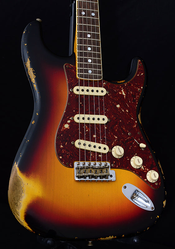 Fender Custom Shop Limited '60's Stratocaster Bound Neck Heavy Relic 3 Tone Sunburst-Electric Guitars-Brian's Guitars