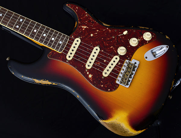 Fender Custom Shop Limited '60's Stratocaster Bound Neck Heavy Relic 3 Tone Sunburst-Electric Guitars-Brian's Guitars