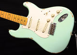 Used Fender Custom Shop 1957 Relic Stratocaster Faded Surf Green-Brian's Guitars