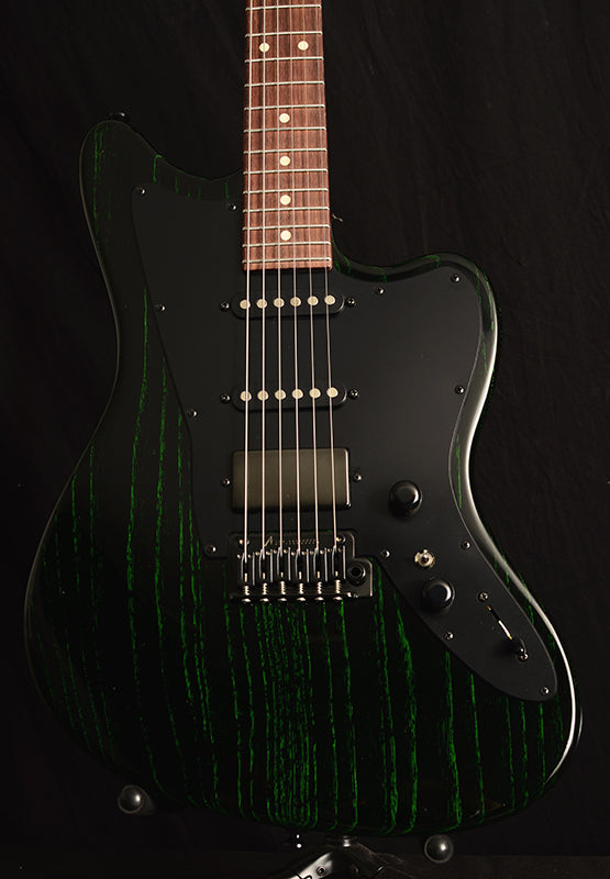 Tom Anderson Raven Classic Black With Green Dog Hair-Electric Guitars-Brian's Guitars