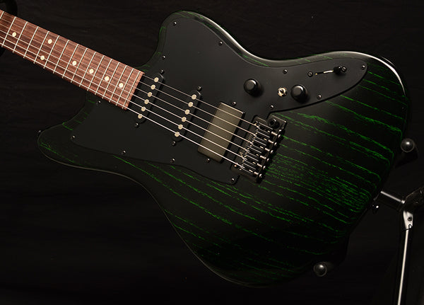 Tom Anderson Raven Classic Black With Green Dog Hair-Electric Guitars-Brian's Guitars