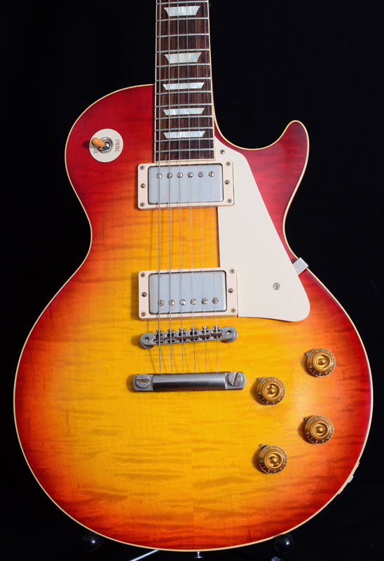 Used Gibson Custom Shop Les Paul CS9 50s Reissue Flame Top Washed Cherry VOS-Brian's Guitars