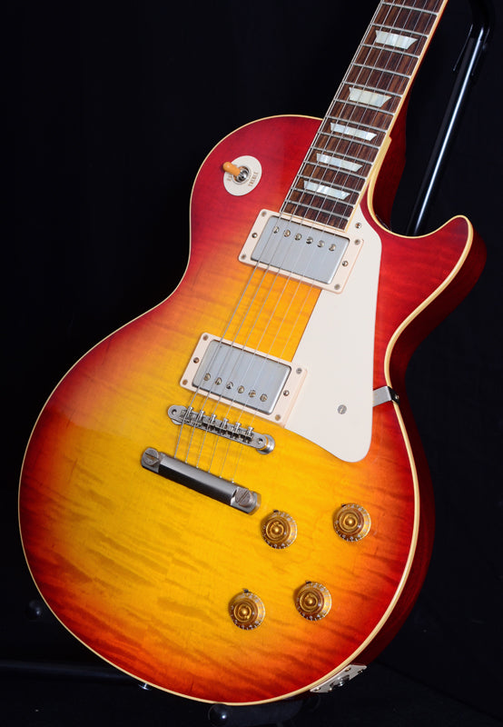 Used Gibson Custom Shop Les Paul CS9 50s Reissue Flame Top Washed Cherry VOS-Brian's Guitars