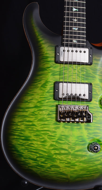 Used Paul Reed Smith Wood Library Custom 24 Satin Eriza Verde Smokeburst-Brian's Guitars