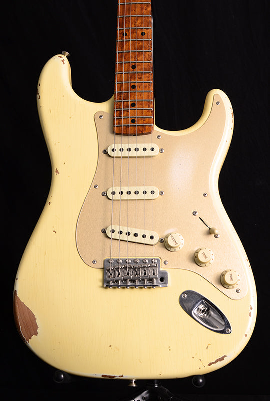 Used Fender Custom Shop 1957 Roasted Relic Stratocaster Aged Vintage White-Brian's Guitars