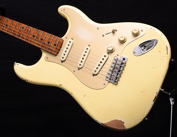 Used Fender Custom Shop 1957 Roasted Relic Stratocaster Aged Vintage White-Brian's Guitars