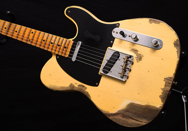 Used Fender Custom Shop 1952 Heavy Relic Telecaster Nocaster Blonde-Brian's Guitars